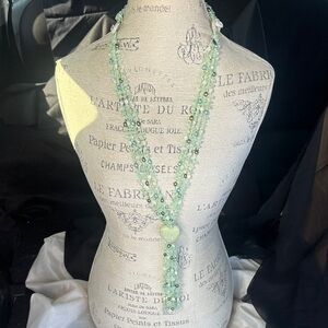 Elegant Green Beaded Necklace